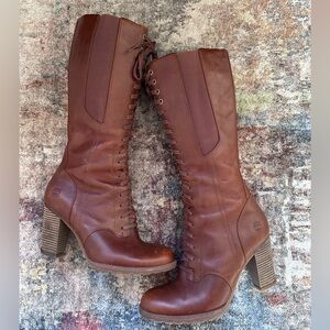 Timberland Stratham Heights Tall Leather Lace-Up Boots